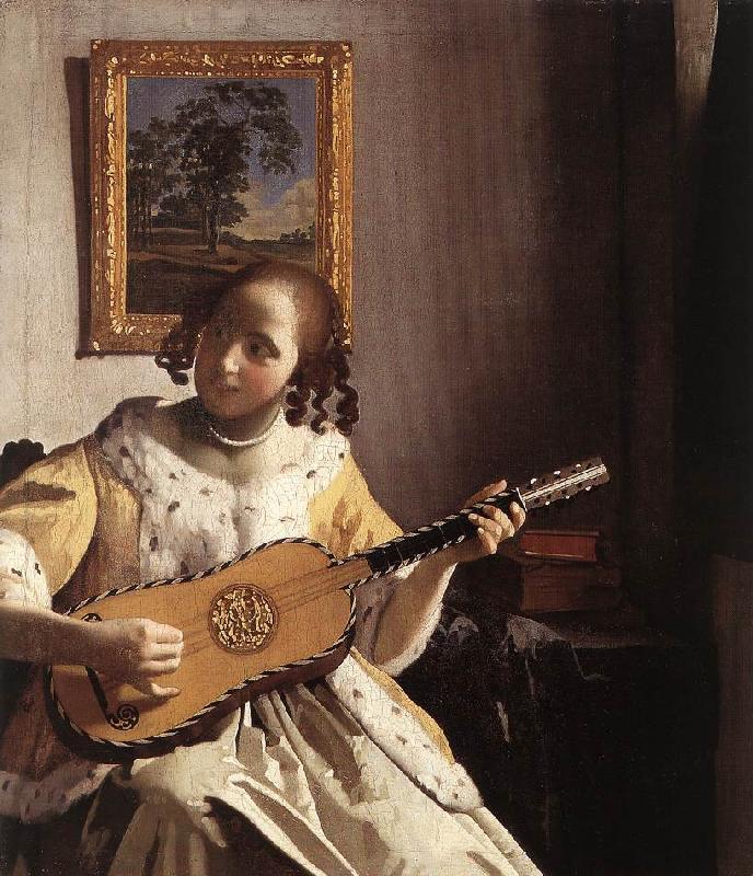 VERMEER VAN DELFT, Jan The Guitar Player rqw oil painting image